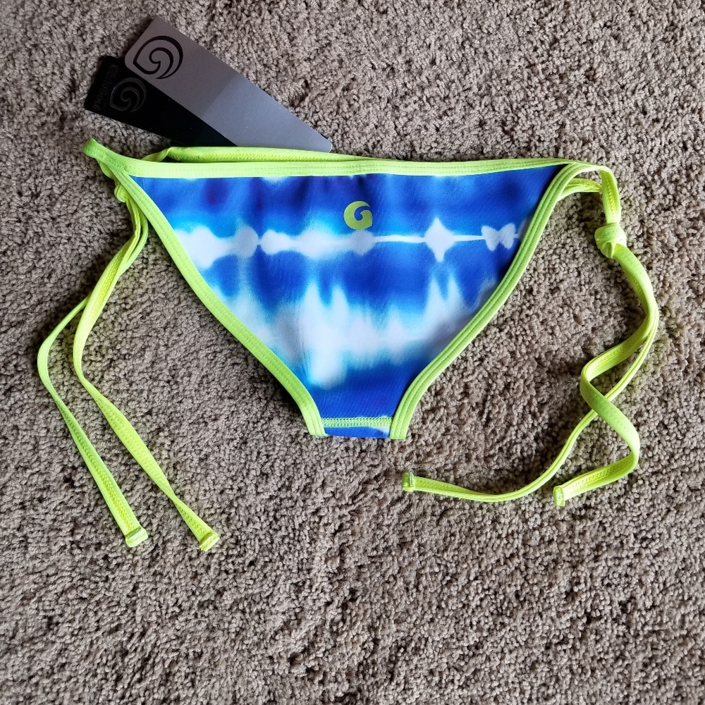 GlideSoul Blue Tie Dye Collection Neoprene Bikini Bottom Sz XS NWT - Picture 6 of 11